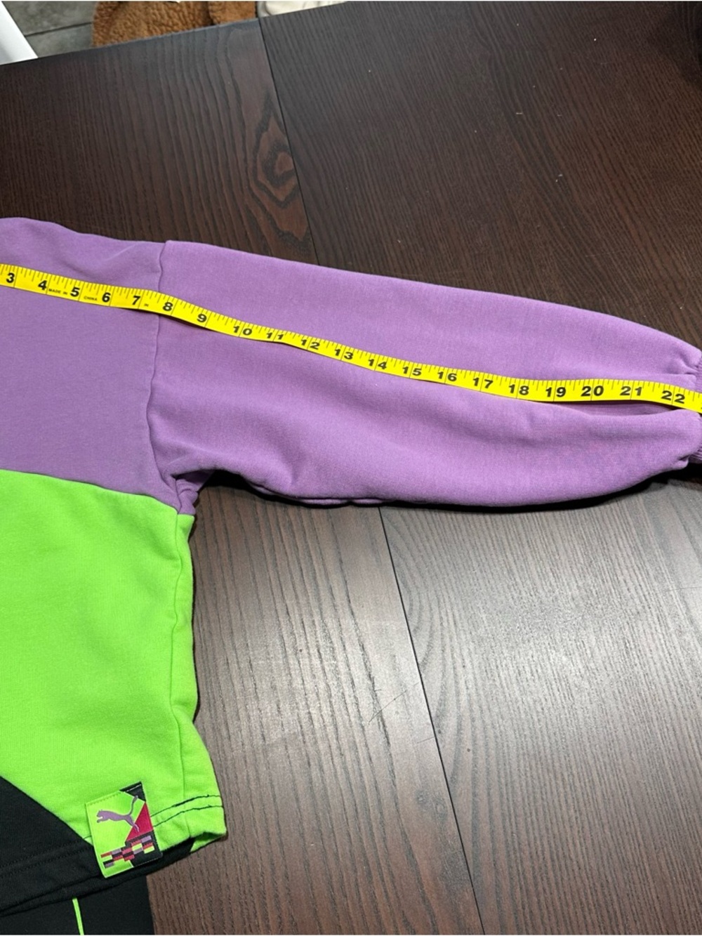 PUMA Women’s Small Hoodie & Leggings Set Hot Pink, Purple, Lime & Black - Picture 5 of 8